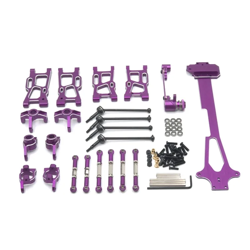 ชุดอัพเกรดแขนแกว่งโลหะ ชุดพวงมาลัย สำหรับ WLtoys 1/12 124017 124016 124018 124019 อะไหล่รถบังคับวิทยุ