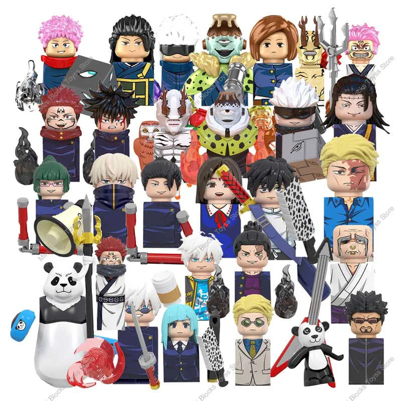 

WM6139 Jujutsu Kaisen Itadori Yuji Megumi Gojo Satoru Geto Rogo Mahito Hanao Mini Action Toy Figures Building Blocks WM6140