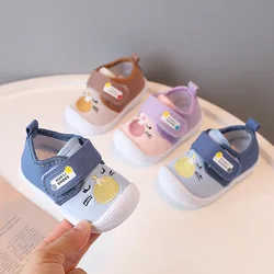 0-3 Years Old Baby Shoes First Walkers Spring Autumn Sneakers Boy Girls Anti Kicking Non-slip Soft Sole Squeaky Casual Shoes