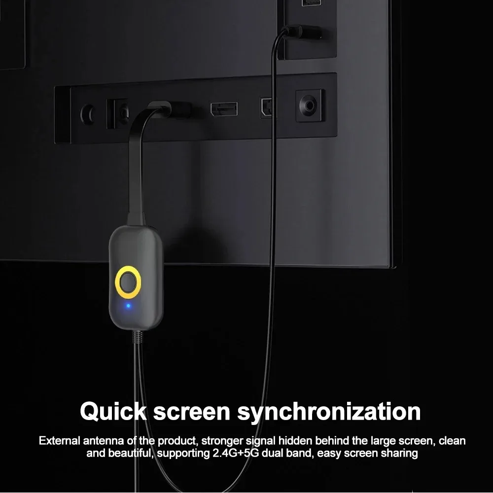 4k tv vara hdmi-compatível 2.4g/5g hd receptor de vídeo wifi mesma tela dispositivos tv display dongle adaptador para android ios para tv