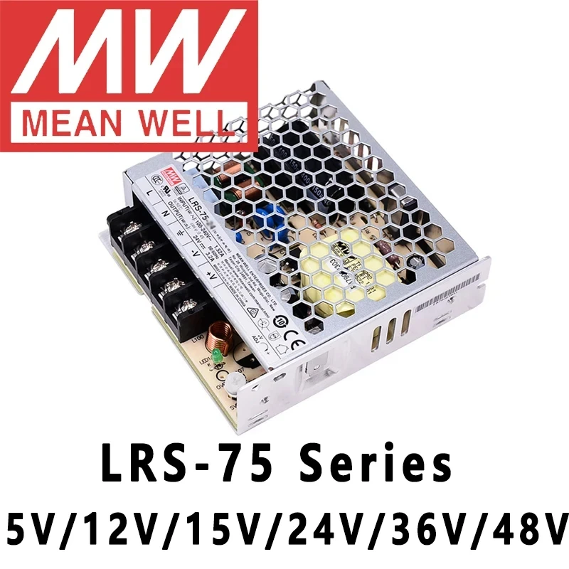 Mean Well LRS-75 Series Single output Switching Power Supply meanwell 75W 5A 12A 15A 24A 36A 48A