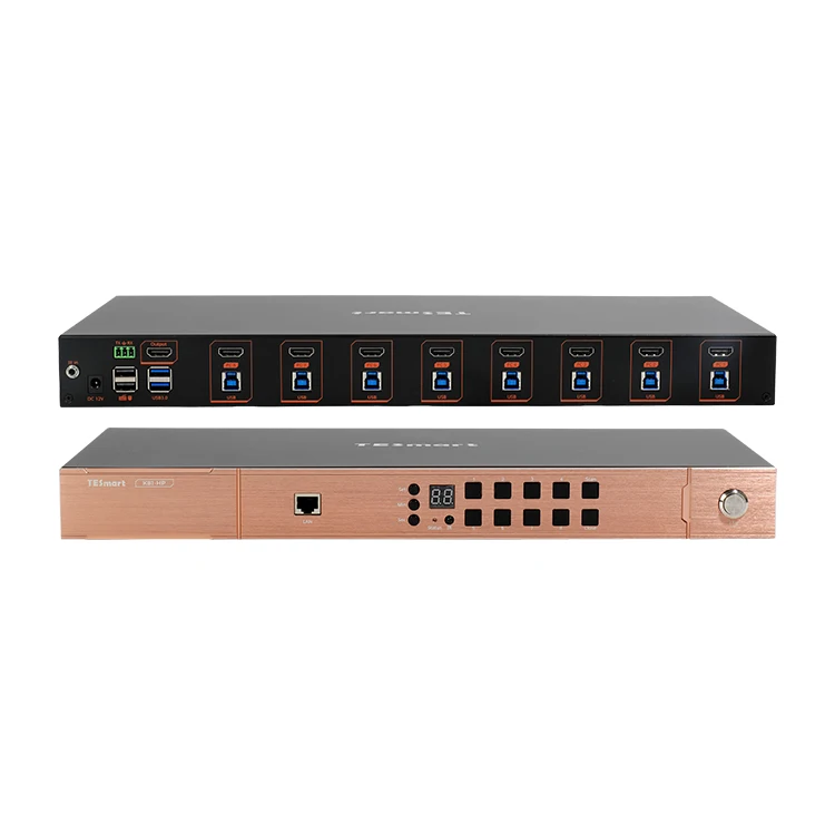 8 Port HDMI KVM Switch Rack Mount 4K60HZ Support Auto-scan EDID USB 3.0 Hotkey IP RS232 Control Server KVM