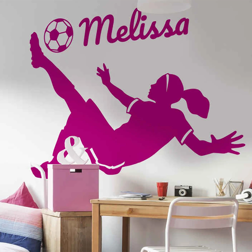 Boys' Bedroom Background Wall Vinyl Home Fashion Sports Football Sticker Bedroom Decoration Football Player G-87