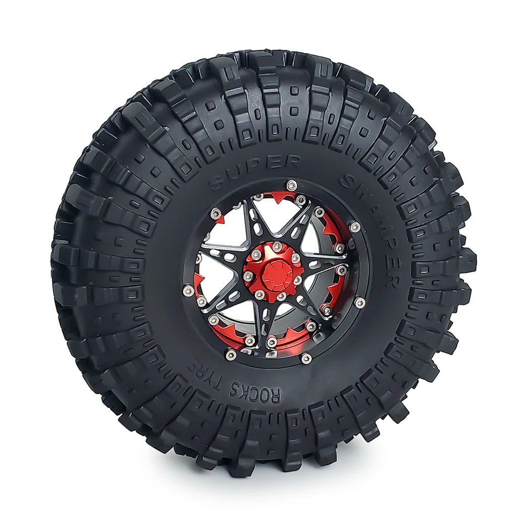 RCGOFOLLOW 1.9 Inch Crawler Wheel Tires 108mm Diameter 42mm Width 1/10 SCX10 D90 TRX4 TF2 CC01 Capra RC Car Part