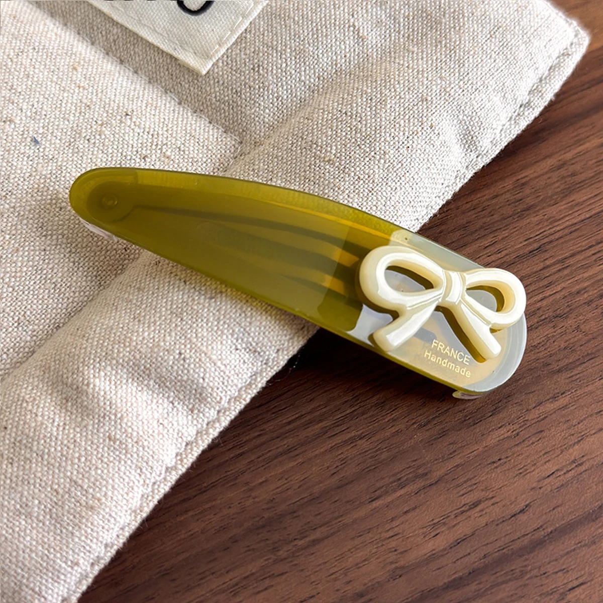 1 Stück koreanische Haarspange aus Acetat mit Kontrast-Schleife, praktische BB-Clip-Haarspange für die Seiten, dreieckige Haarspange – Detail 8