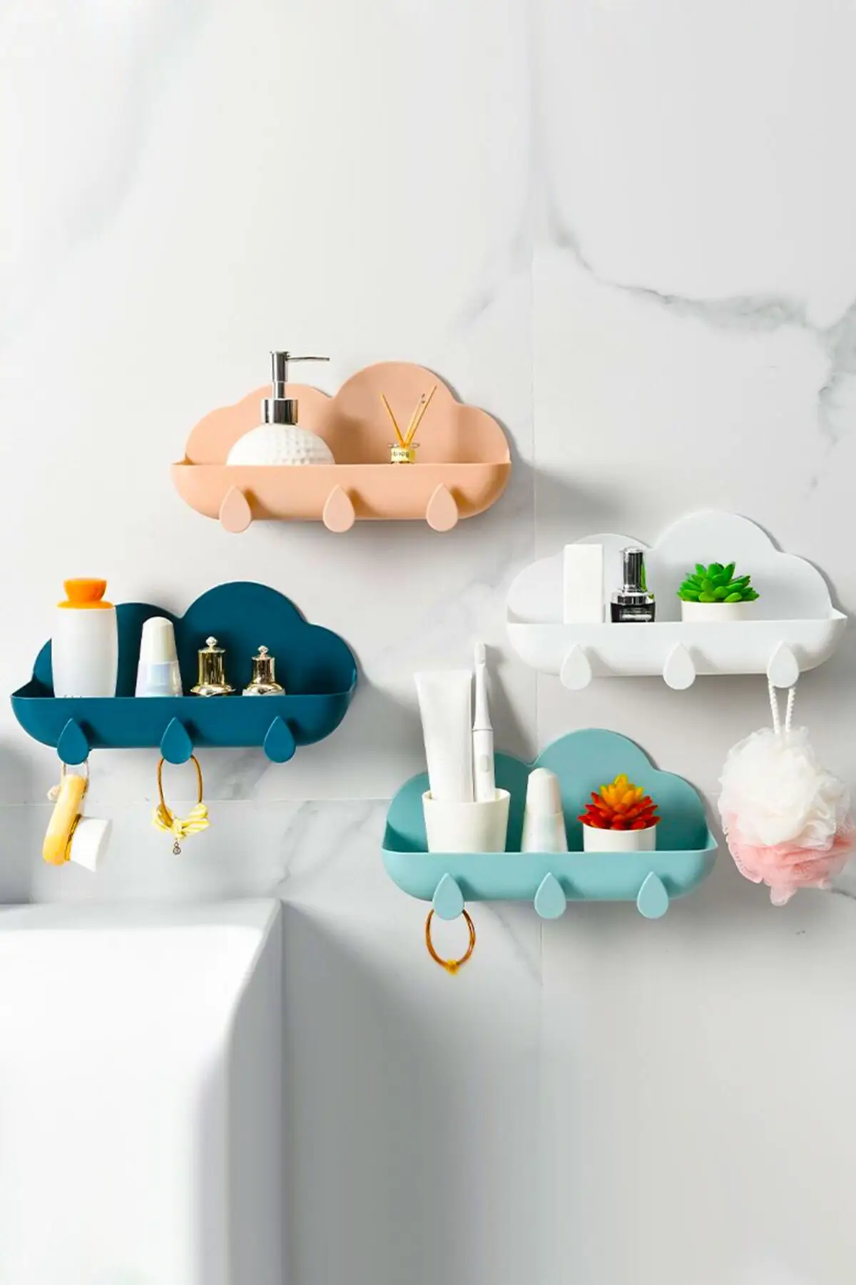 Cloud Model Organizer Basket Decorative Key Accessory Organizer Wall Hanger