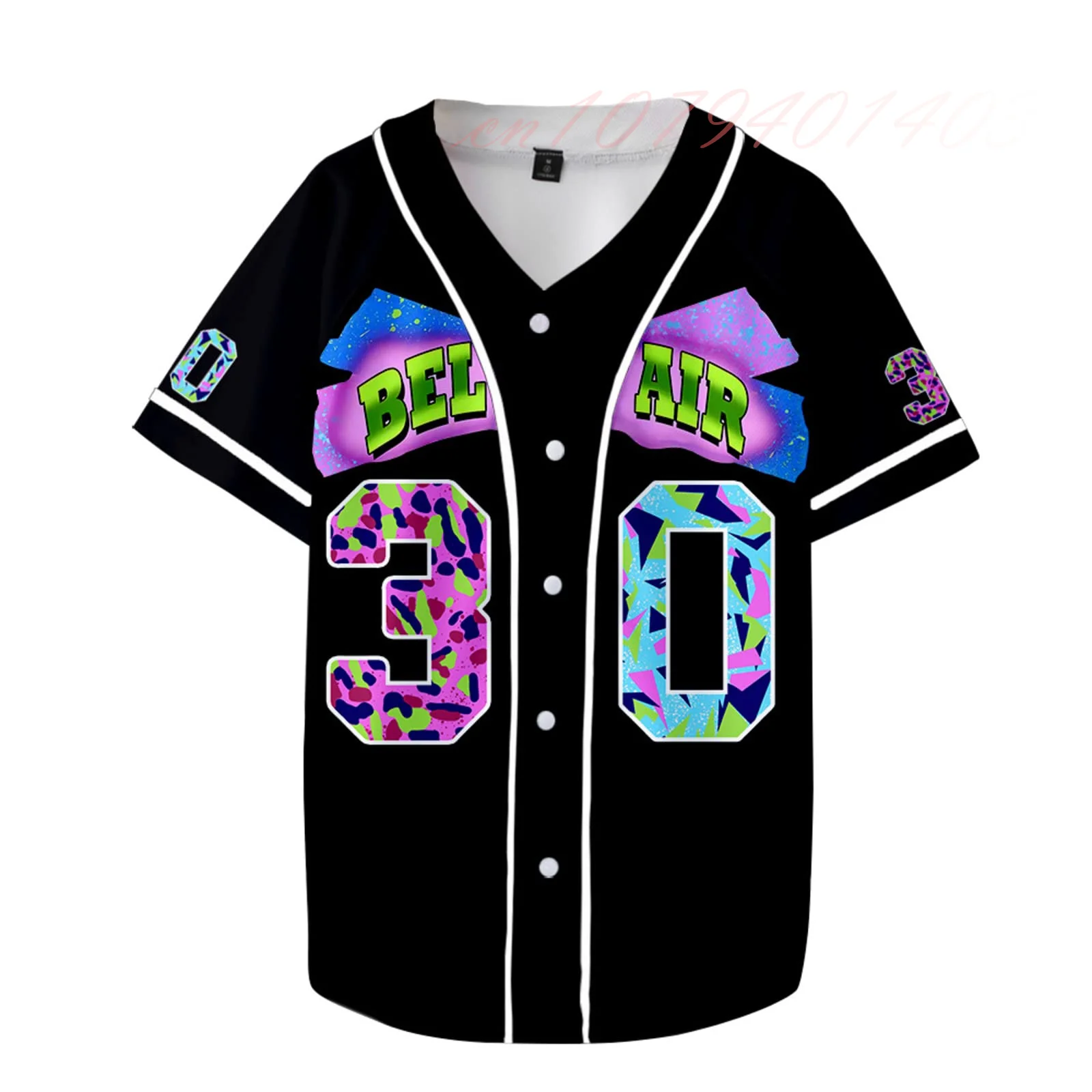 New Arrivals 90s Outfit for Men Bel Air 88 Baseball Jersey Urban Theme School Party Hip Hop Fashion Blouses for Clubs and Pubs