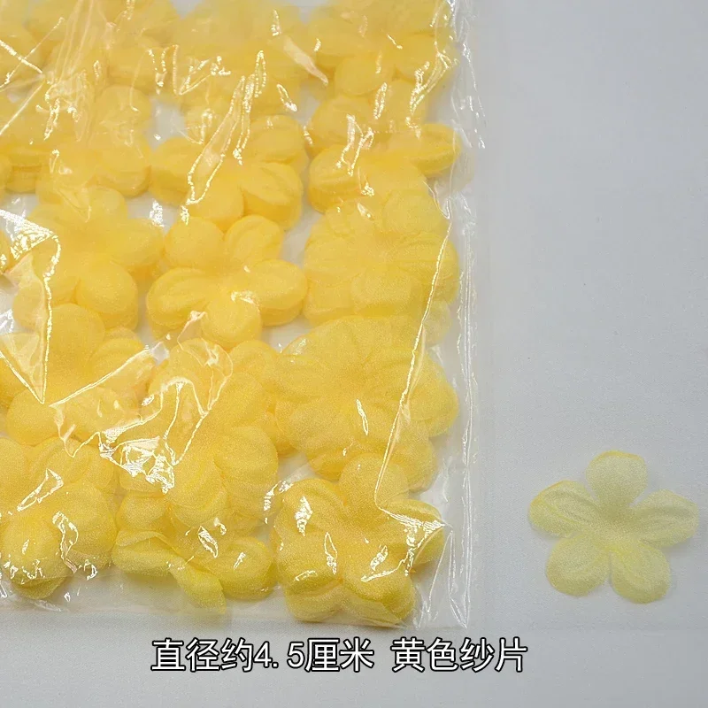 200PCS.Satin Organza Petals for Children\'s Clothing, Handmade DIY, 3D Flowers Veil, Wedding Dress, Decorative Materials, RS4150