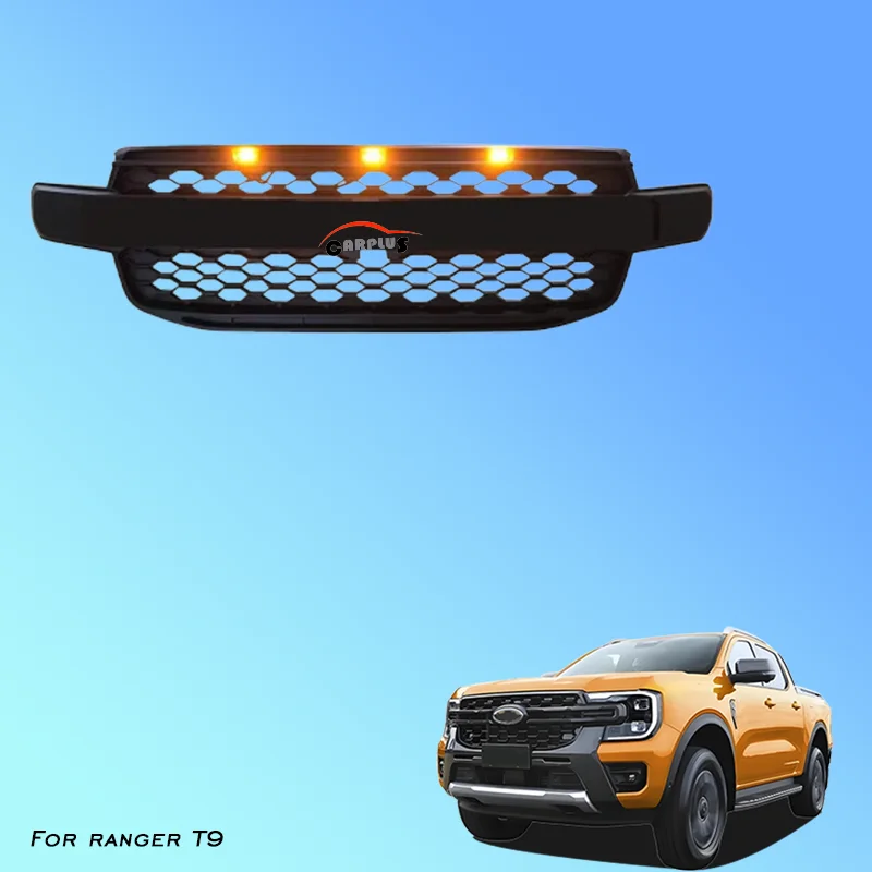 

Car Front Grills With Light for Ranger T9 2023 2025 Xlt Sport Wildtrak Grill Body Kit Grill Bumper Roof Rack
