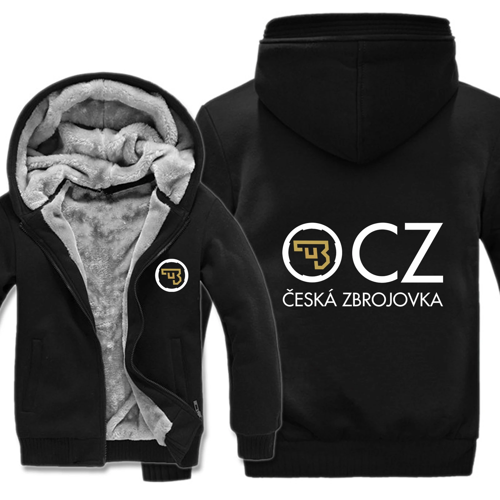 Ceska Zbrojovka Hoodies Männer Zipper Mantel Fleece Verdicken Ceska Zbrojovka Sweatshirt Jacke