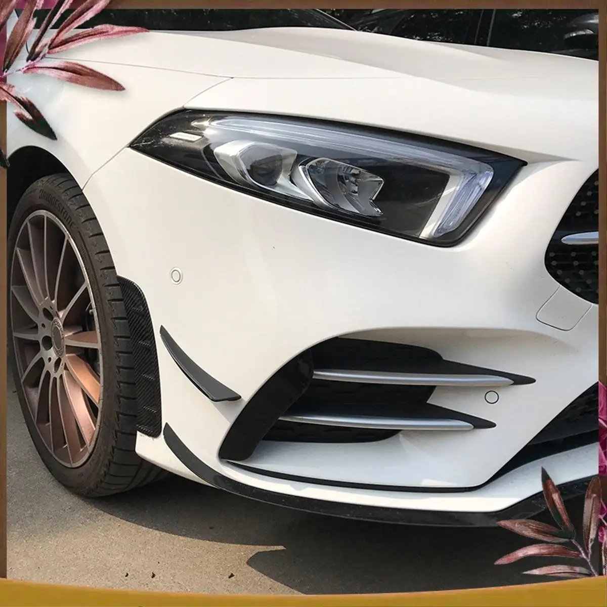 

AB59-Front Bumper Air Vent Hood Side Fender Trim Cover For Mercedes-Benz A-Class A35 AMG A180 A220 A200 A250 W177