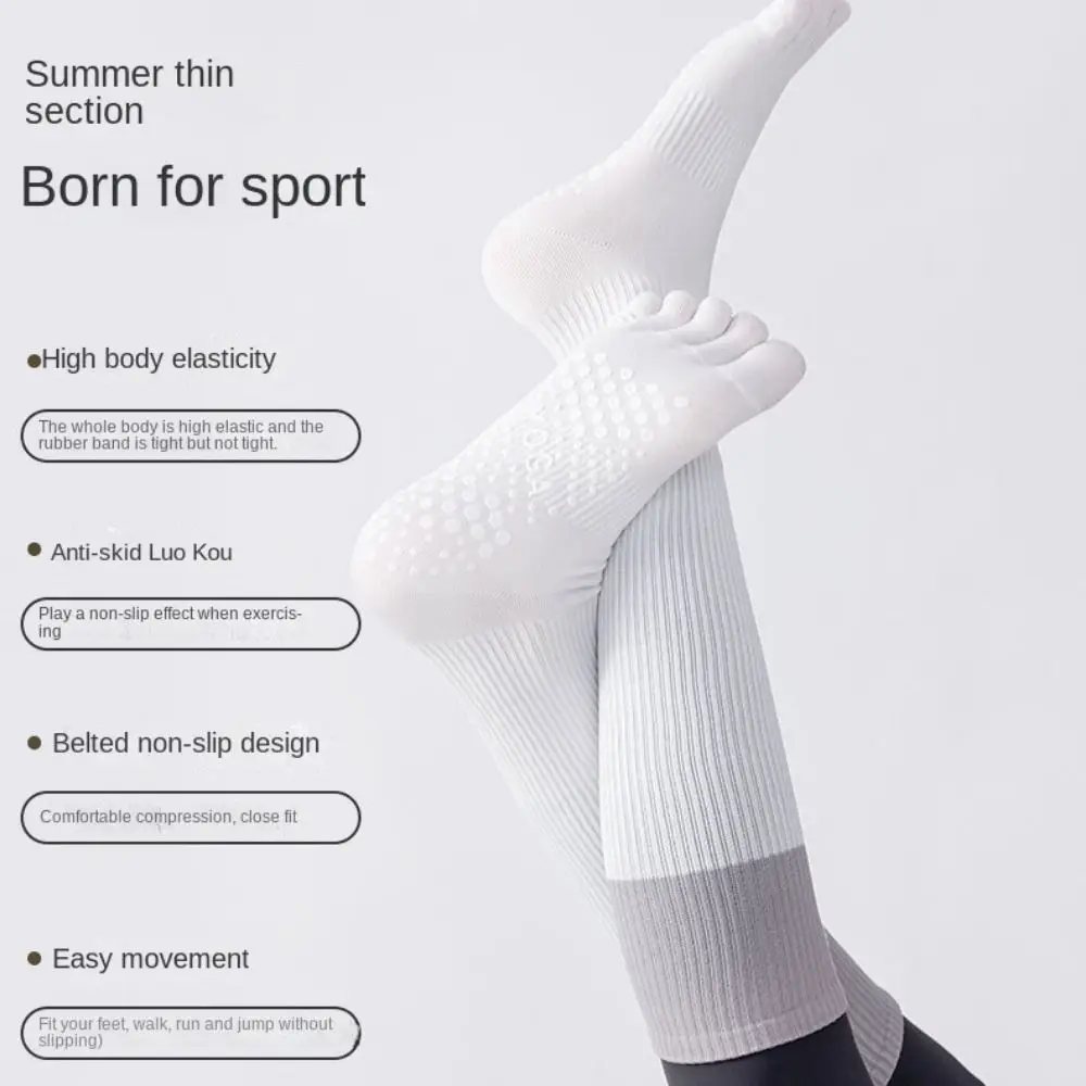 المهنية المضادة للانزلاق اليوغا الجوارب قبضة سيليكون بيلاتيس الجوارب ضغط تناسب جوارب رياضية ممارسة اليوغا