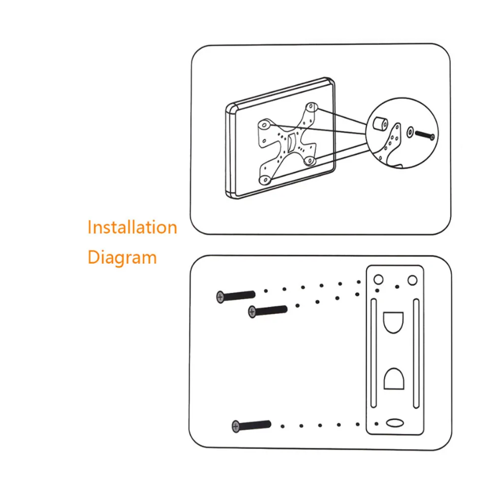 TV Wall Mount Bracket Flat Panel TV Frame Support 15 Degrees Tilt with Fader for 14 - 42 Inch  18KG LCD LED Monitor