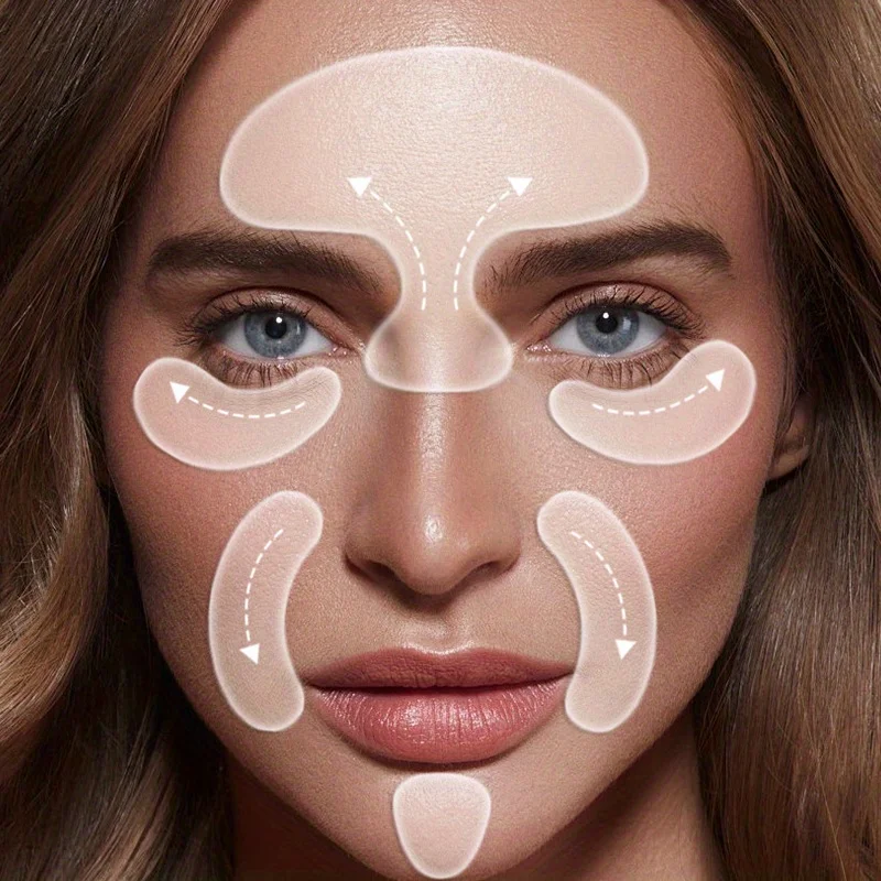 6PCSซิลิโคนAnti-Wrinkle Pad Faceหน้าผากคอHand Care Skin Liftingเครื่องมือสติกเกอร์Pad Anti-Wrinkle Aging Patch