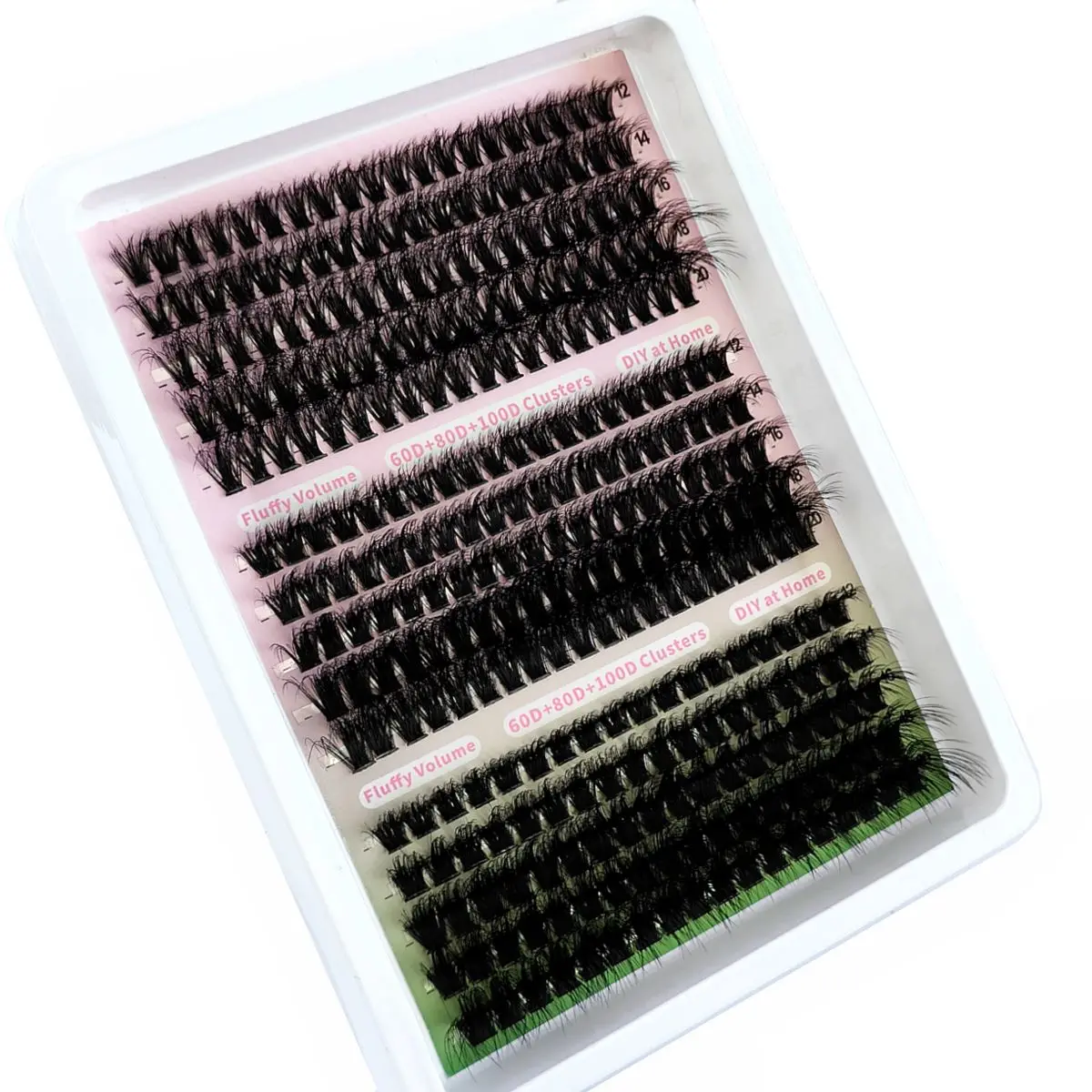 Neue 60D + 80D + 100D Flauschige Nerz Wimpern Segmentierte Natürliche Wimpern Verlängerung 10-20mm Mix Einzelne wimper Cluster Make-Up Wimpern – Detail 6