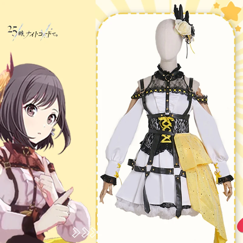 Game Project Sekai Cos Akiyama Mizuki Cosplay 25 o'clock Nightcord Costume Five color member Dress Female Outfit H