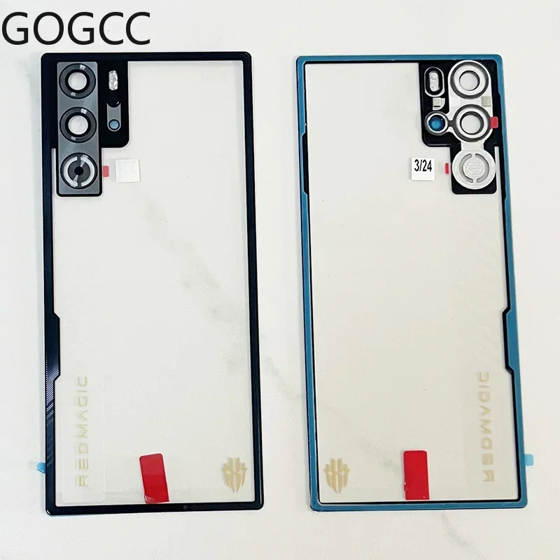 Repair Back Cover For ZTE Nubia Red Magic 9 Pro 9 Pro+ Plus Rear Battery Glass Case Panel Lid Housing + Lens Frame Replacement