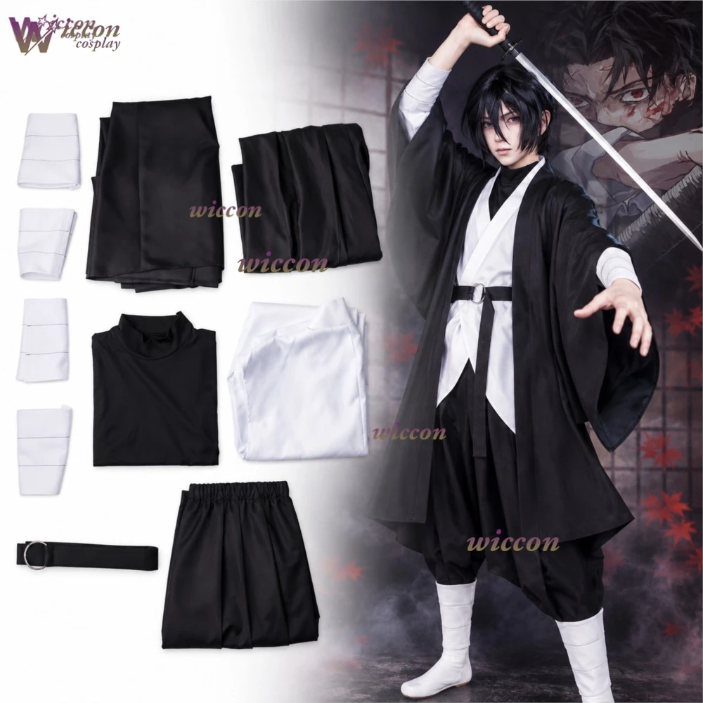 Uniform High quality Soga Akira Muraryo Cosplay Costume Kagurabachi Men Samurai Full Set Custom Size Outfit  Costume Halloween​​
