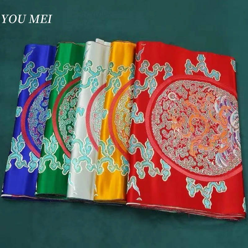

Tibetan Hada,3.4 Meters Colorful Silk Embroidery Dragon Pattern Mongolian Nationality Pendant Tapestry Tantric Buddhist Item