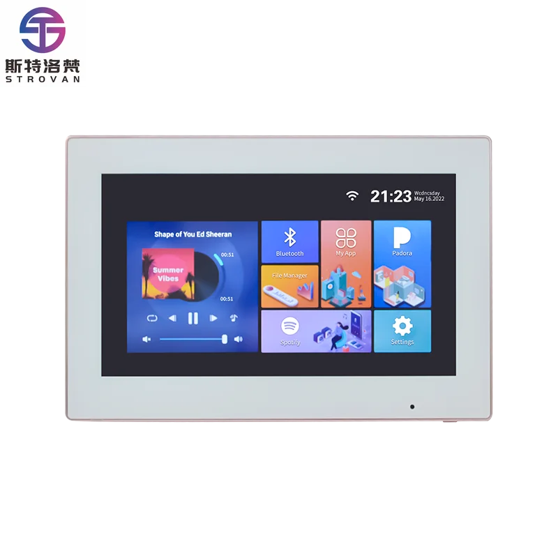 Touch Screen Multi Room Stereo Wifi Music BluetoothS in Wall Amplifier With Remote Controller Smart Home Audio System