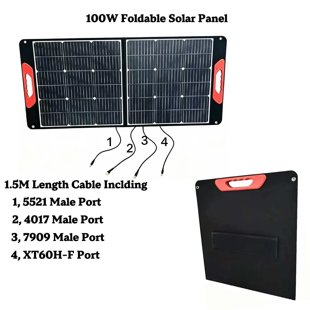 Faltbares Solarpanel 100W 160W 200W 18V Doppel-USB-Ladegerät ETFE Flexibles Falt-Solarpanel für Camping Reisen Handy iPad Tragbar