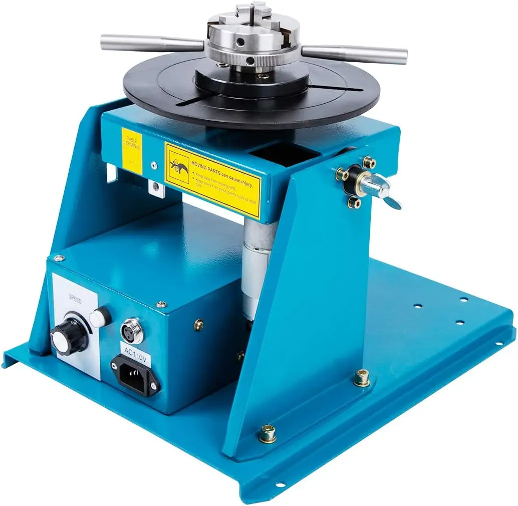 Turntable Table, DC24V 15W Rotary Welding Positioner Turntable Table High Positioning Accuracy Suitable for Cutting, Grinding, A