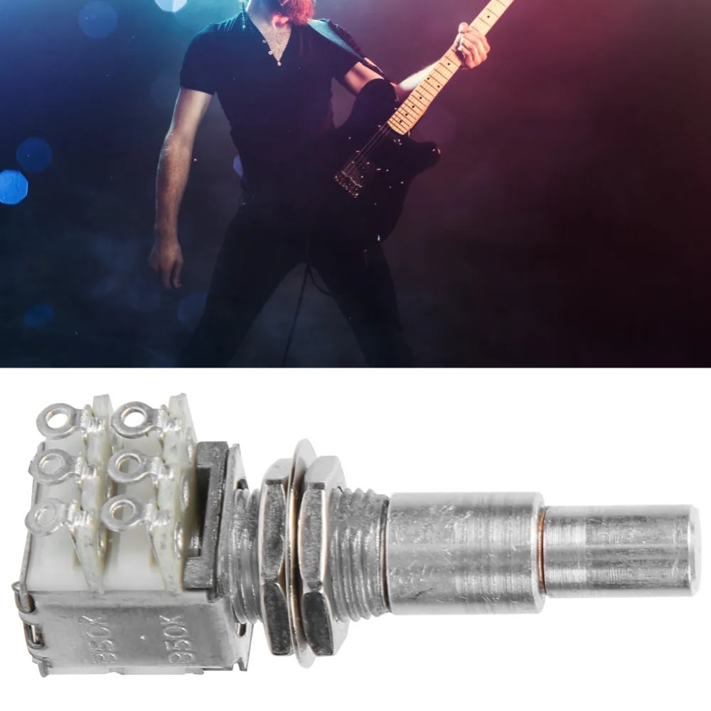 2PCS B50K Value Bass Guitar Potentiometer Mini Size Metal Concentric Potentiometer Multicolor B50K Potentiometer