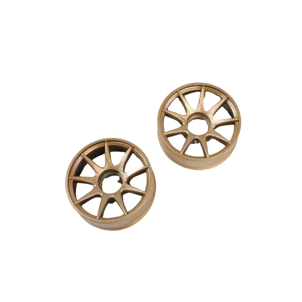 DXR 1/28 Kyosho MINIZ RWD Machine Cutted Light Gold Wheel White 2Pcs XRM002G-W XRM002G-N