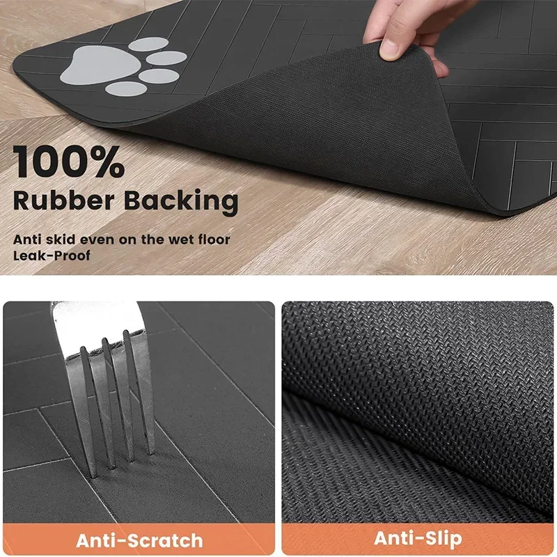 Pet Placemat Dog Food bowl Mat Drinking Feeding Placemat For Dog Cat Quick Dry Mat Waterproof Pet Bowl Pad Feeder Mats view 5
