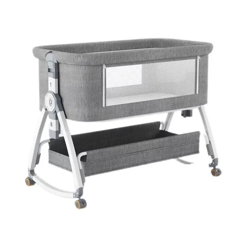 Przenośne, wielofunkcyjne łóżeczko dziecięce, składane łóżeczko dla noworodków, duże łóżko do łączenia, nowy projekt, przenośne łóżeczko mobilne.