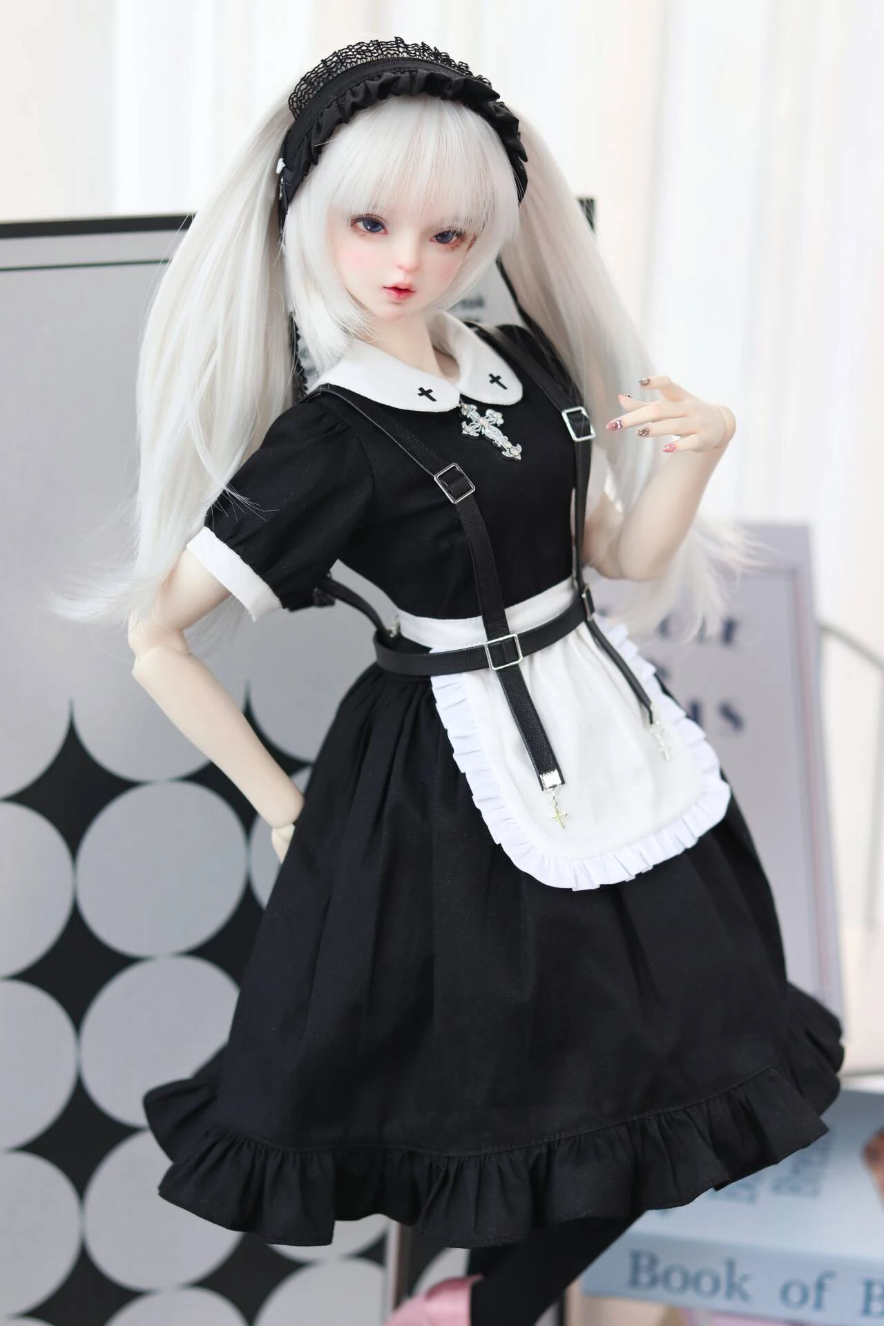 BJD doll clothes suitable for 1/3 size cute doll clothes battle maid doll accessories (6 points)