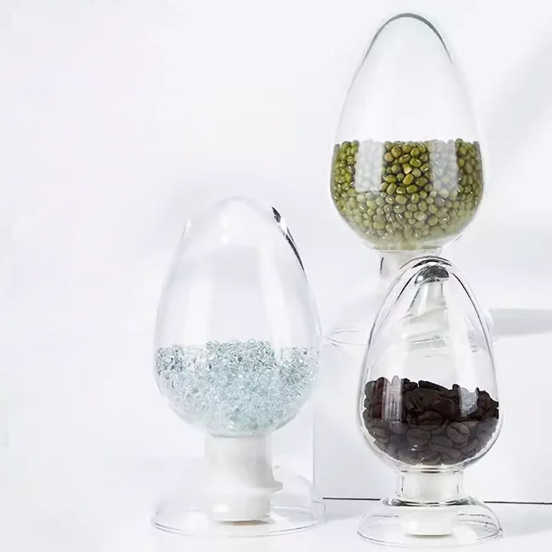 Glass conical chicken heart bottle seed bottle crystal powder display bottle laboratory chemical sample bottle 125 250 500ml