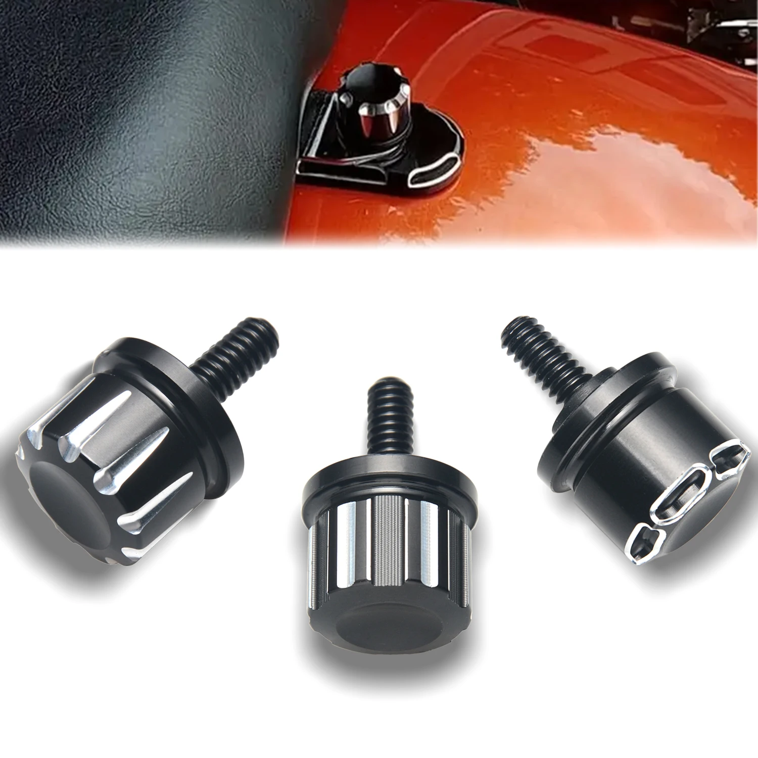 

Motorcycle Aluminum Seat Bolt Screw Fits For Harley Touring Road King Street Glide Softail Dyna Sportster 1200 883 XL 1996-2023
