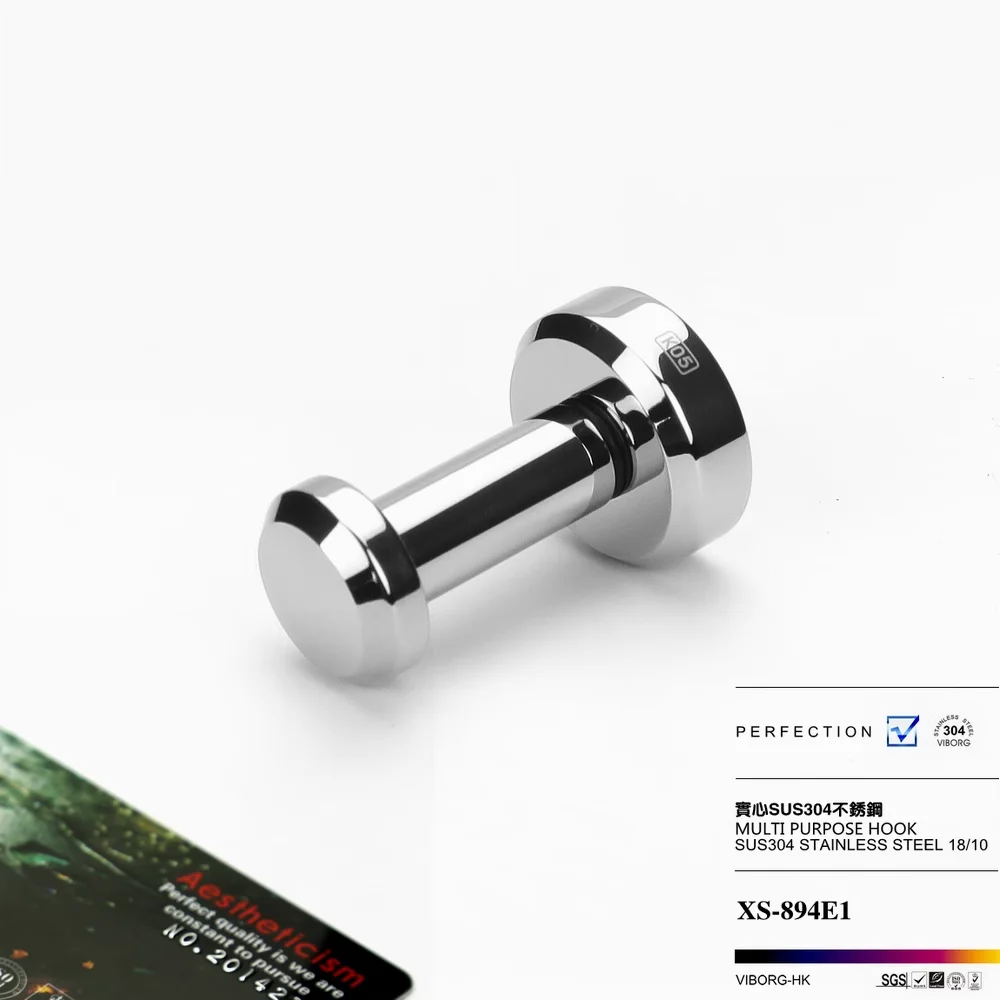 VIBORG 4 Pieces Solid 304 Stainless Steel Bathroom Shower Towel Hooks Clothes Coats Holder Hanger Kitchen Garden Outdoor Hooks