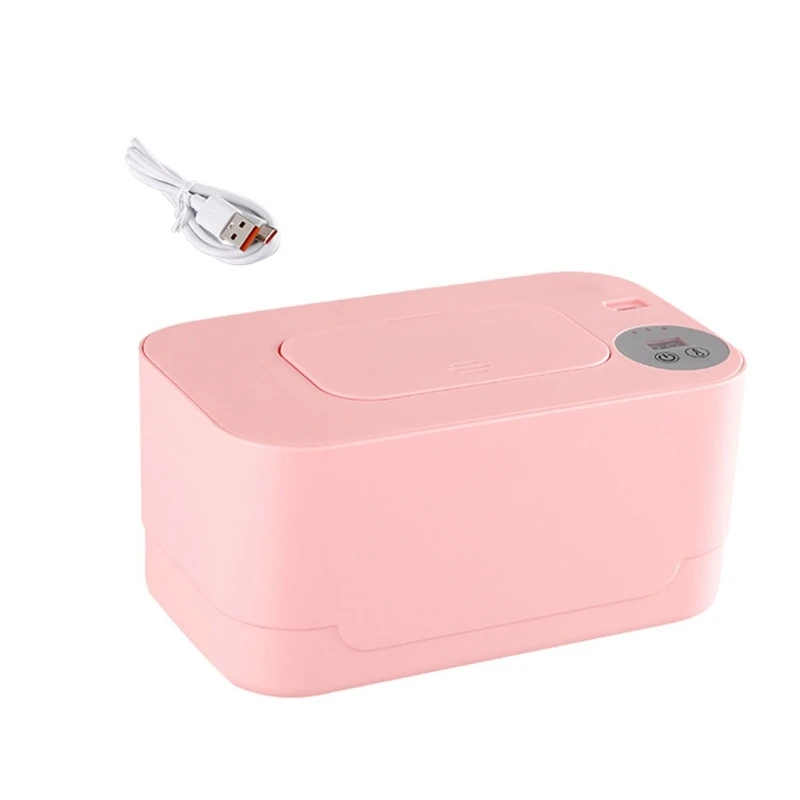 Portable Baby Wipes Warmer LED Display Toddlers Wet Wipes Heater Large Capacity 80-draw Wet Tissues Warming Box Drop shipping