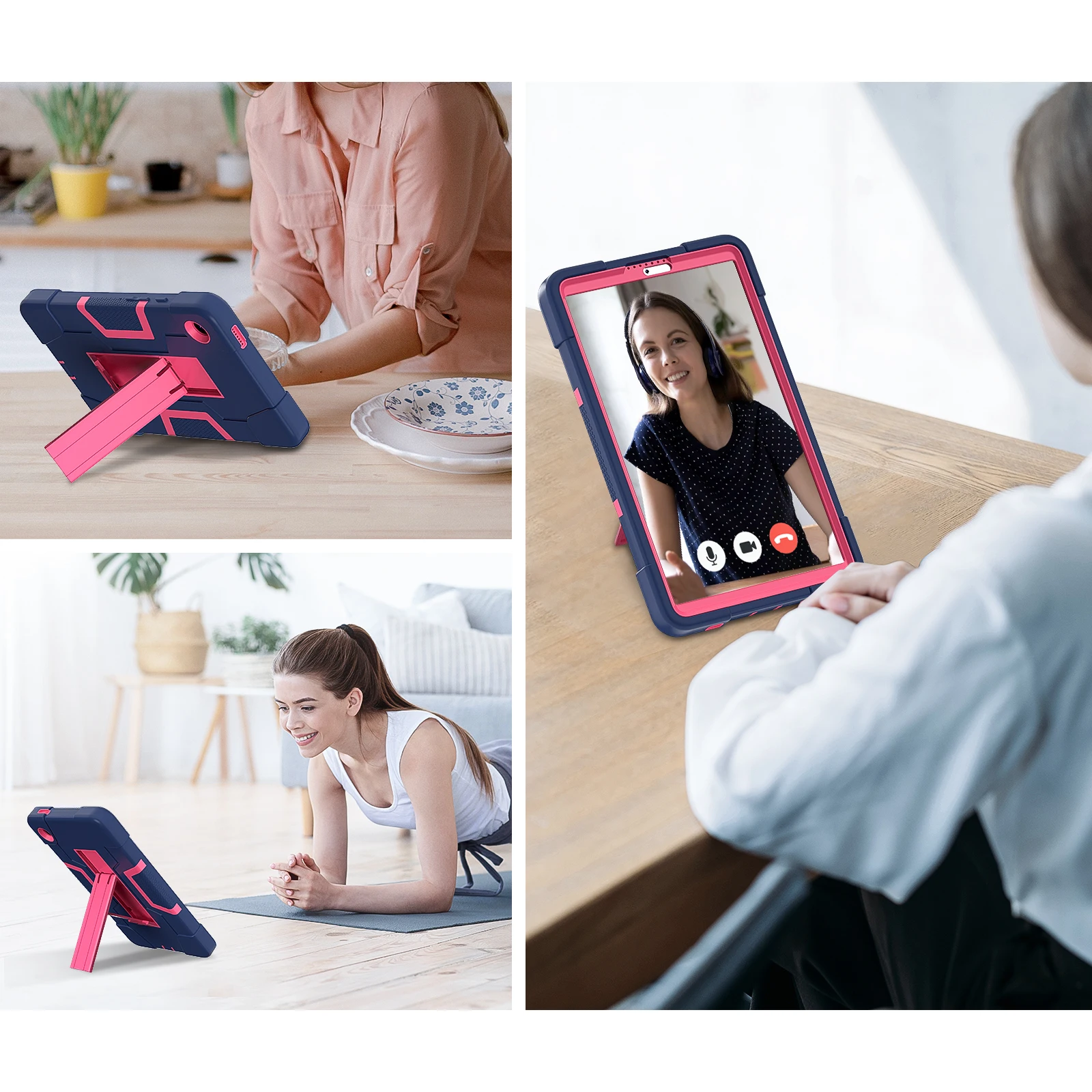 Wytrzymałe, solidne etui ochronne z funkcją podstawki do tabletu Samsung Galaxy Tab A11 8.7 cala SM-X130 SM-X135 A9 SM-X110 SM-X115 — zdjęcie produktu 5