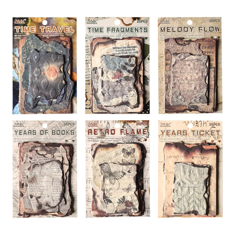28 teile/los Memo Pads Material Papier remnants eines ehemaligen alters Junk Journal Scrapbooking papier Hintergrund Dekoration schreibwaren