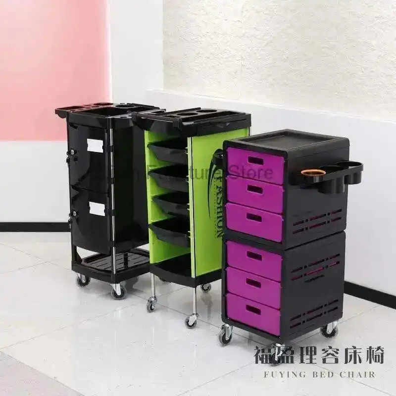 

Japanese Style Modern Trolley Multifunctional Luxury Barber Shop Trolley Beauty Salon Storable Furniture Pousser Un Chariot HBSC