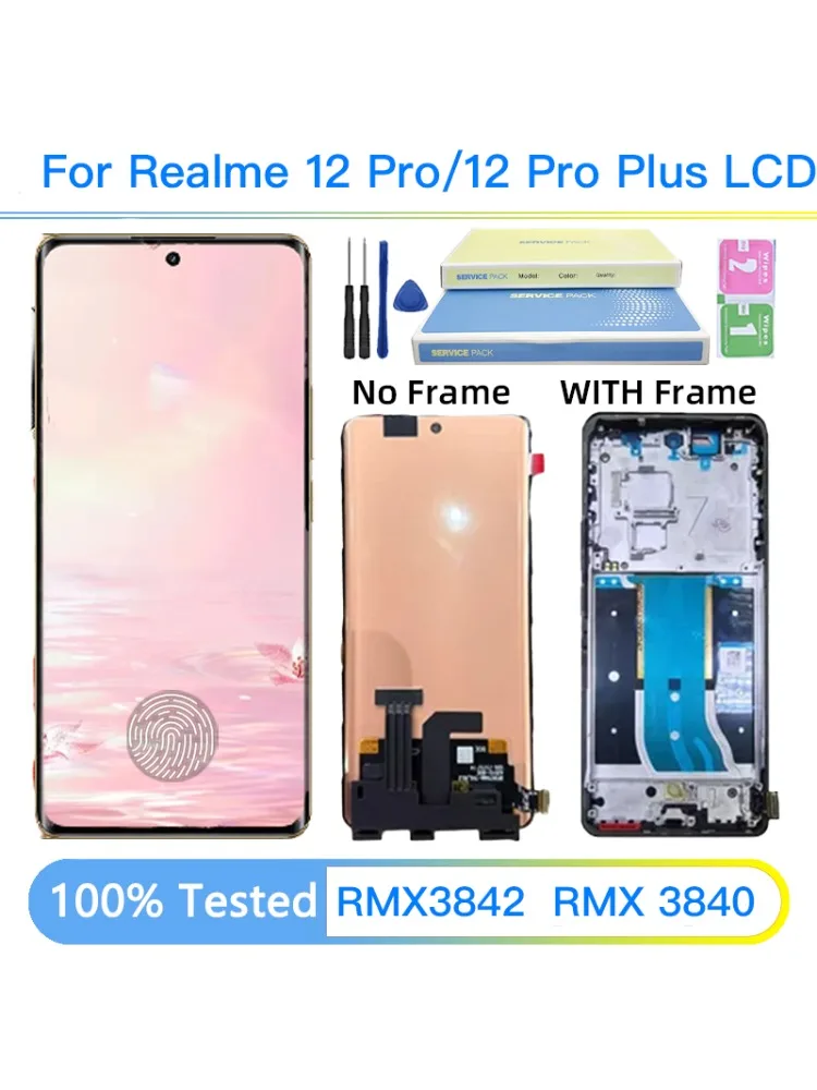 6.7\\\\\\\" AMOLED Wyświetlacz LCD z ekranem dotykowym i digitizerem do Realme 12 Pro RMX3840 oraz Realme 12 Pro+ Plus RMX3842 — zdjęcie produktu 6