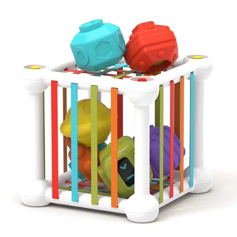 Baby Toy For 0-12 Months -Sensory Development & Educational Colorful Blocks Sorting Game, Enhances Learning For Infants