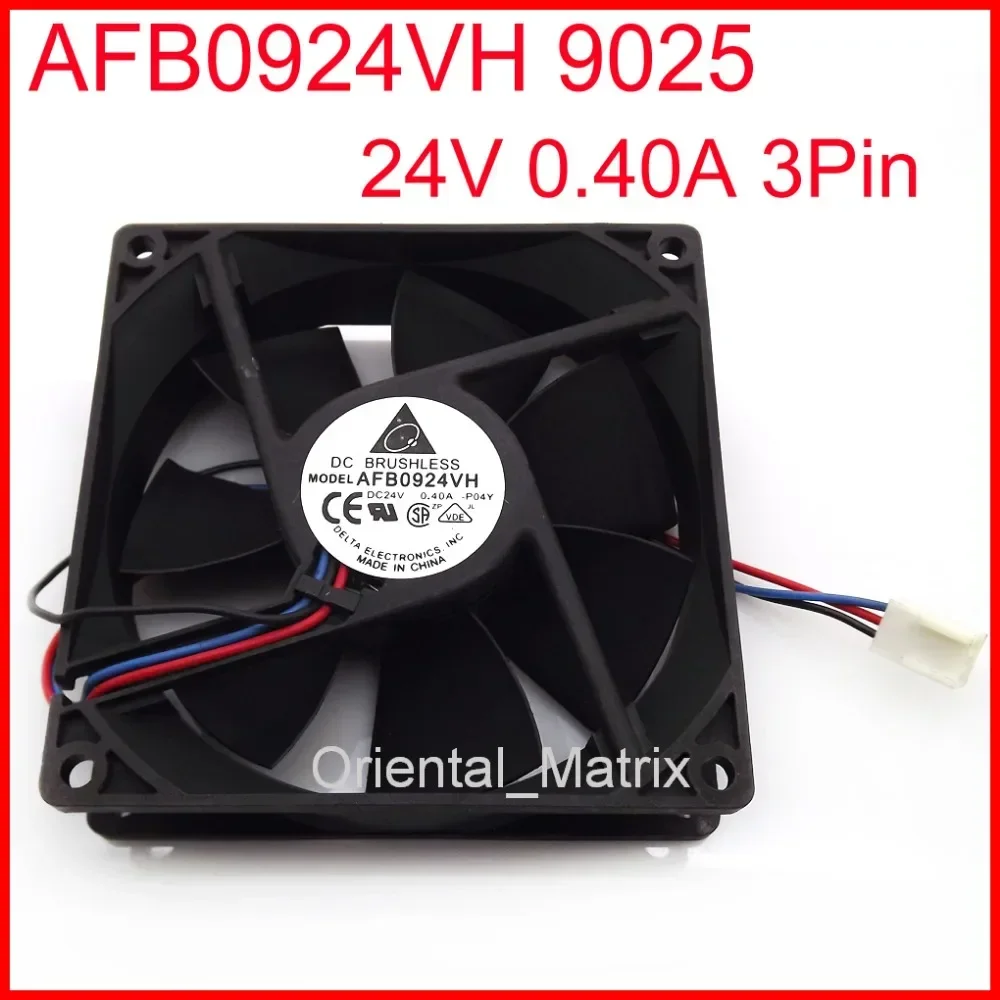 AFB0924VH-P04Y 9025 24V 0.40A 3Wire 3Pin Computer Cooler Cooling Fan