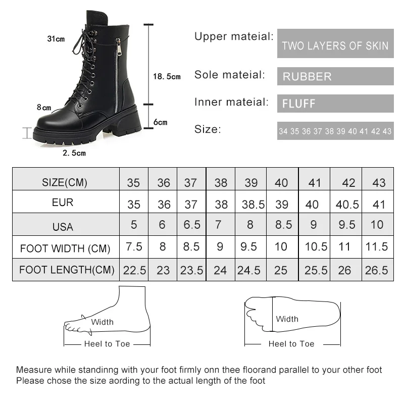 AIYUQI Women Ankle Boots Genuine Leather 2024 New Platform Snow Boots Women Winter Large Size Female Knight Boots