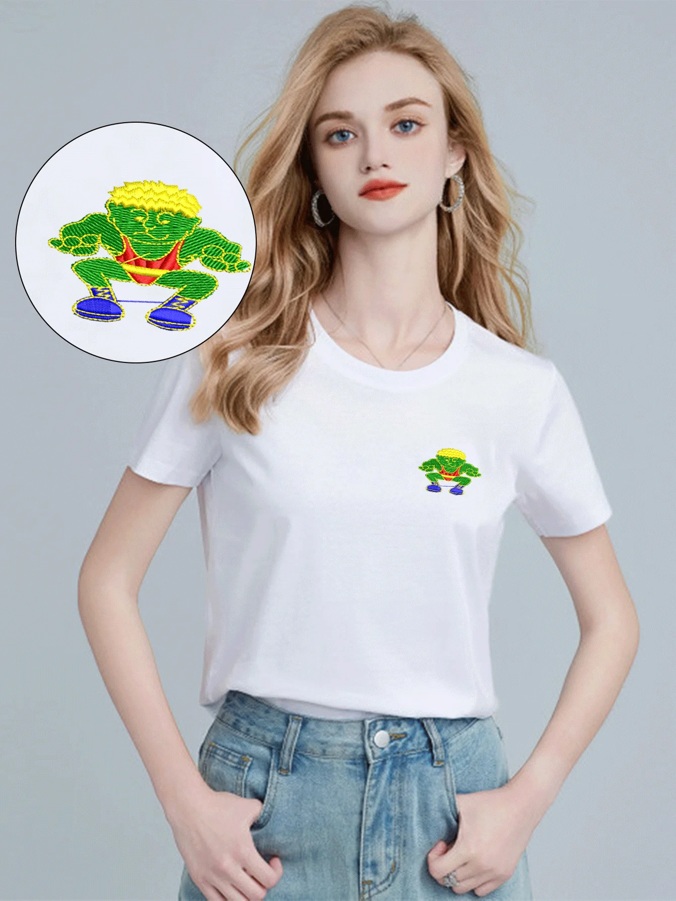 

Funny Sports Embroidery Design – Breathable Silky Cotton T-Shirt Unisex All-Season Wear Plus Size playeras para mujer casuales