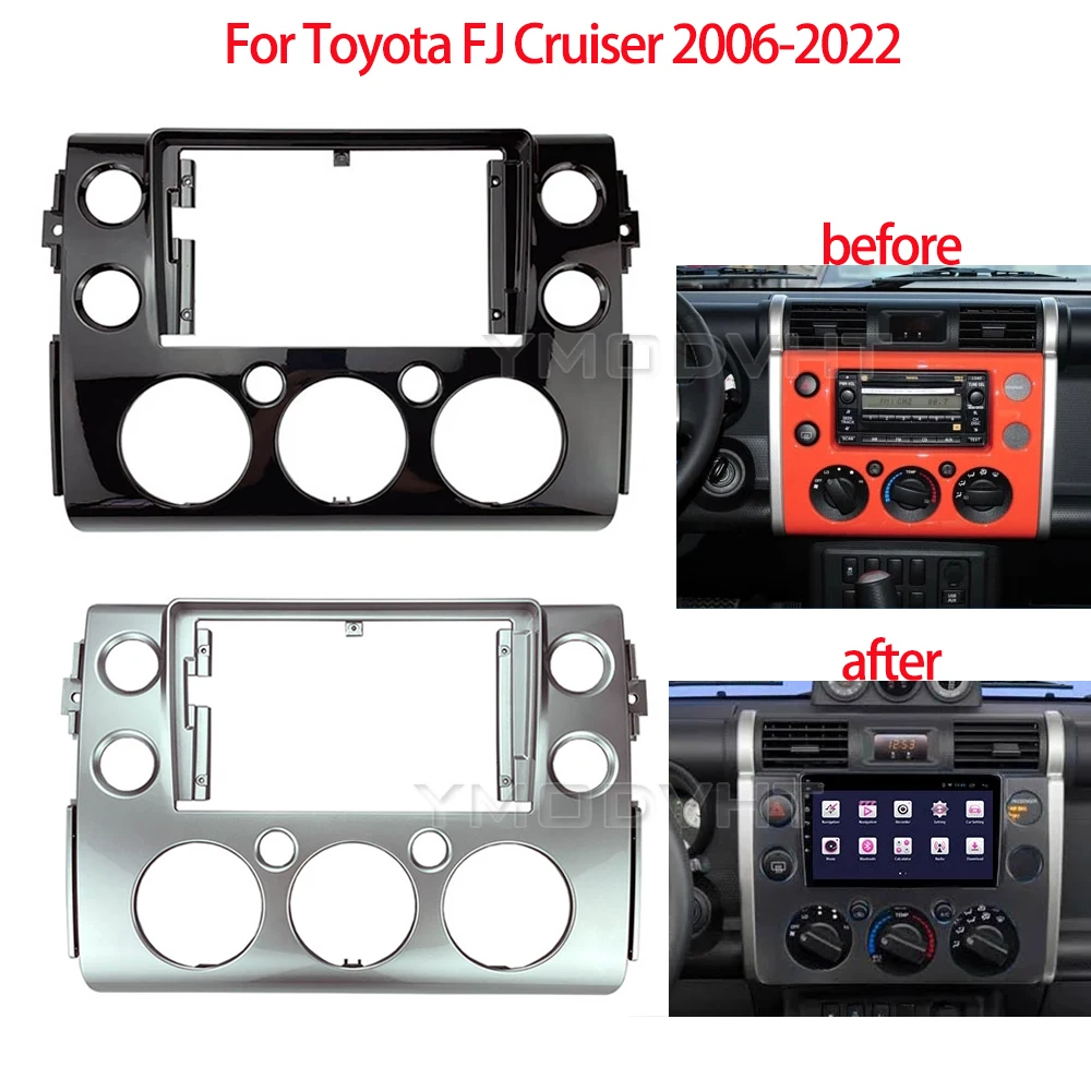 

Для Toyota FJ Cruiser 2007-2015 2016 2017 2018 специальный комплект отделки приборной панели GPS-навигация рамка панель 9 дюймов автомобильный радиоприемник Fascia