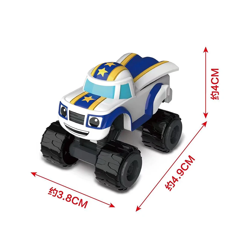 Blaze Monster Machines Anime Figure Plastic/Alloy Deformed Robot 4PCS Glissade Car Toy Model Kids Toys Children Christmas Gifts