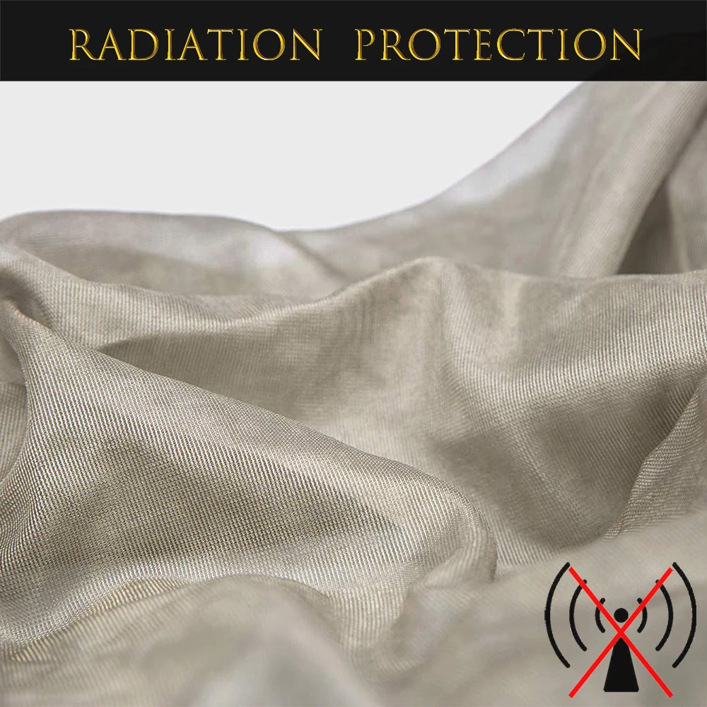 EMF Reducing 100% Silver Fiber Mesh Shielding Signal Radiation Protection Canopy Durable Knitted Fabric for Mosquito Net