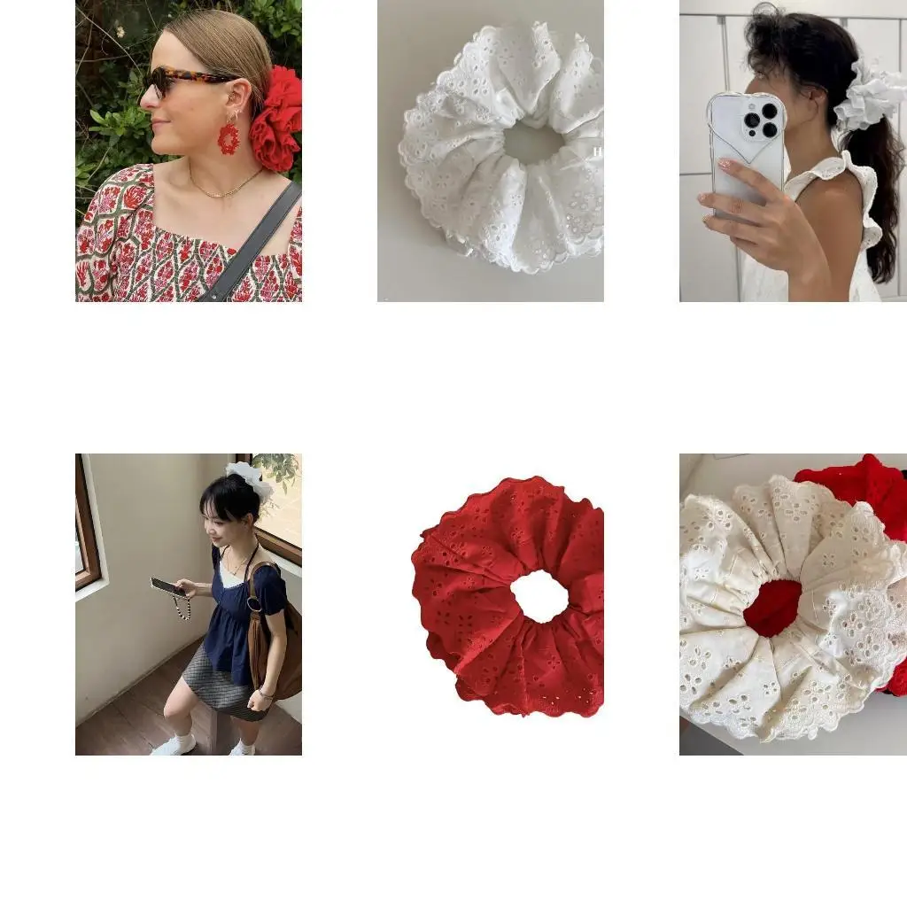 

652F Stylish Lace Hair Ties High Elasticity Ponytail Hair Ties Lady Girls Scrunchies