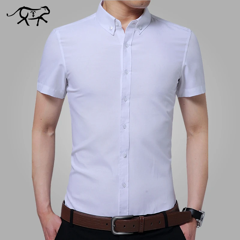 

Dress Shirts Men 2023 New Summer Short Sleeve Casual Male Brand Shirts Slim Fit French Cuff Men's Shirts For Men Plus Size M-5XL