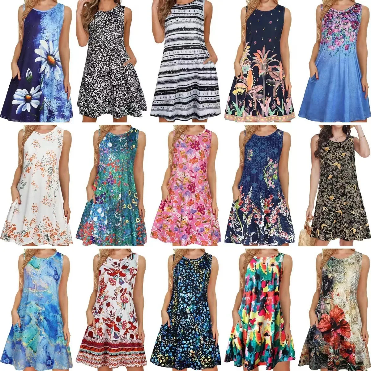 

Women's Summer Wrap Maxi Dress Casual Boho Floral V Neck Short Sleeve Ruffle Hem Split Beach Long Dresses