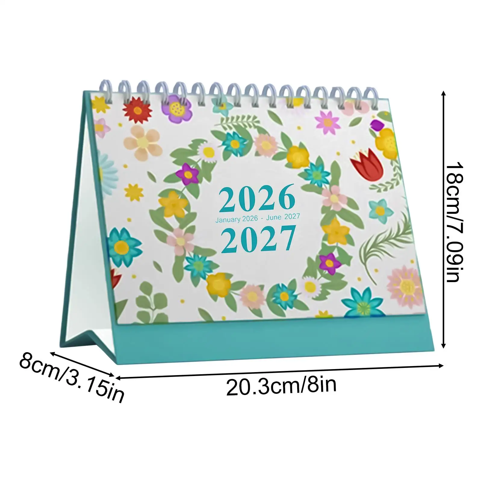 تقويم سطح المكتب 2026 ورق سميك 18 شهرًا مخطط جمالي 2026-2027 تقويم مكتبي لتخطيط جدول الأعمال المواعيد للمنزل #6